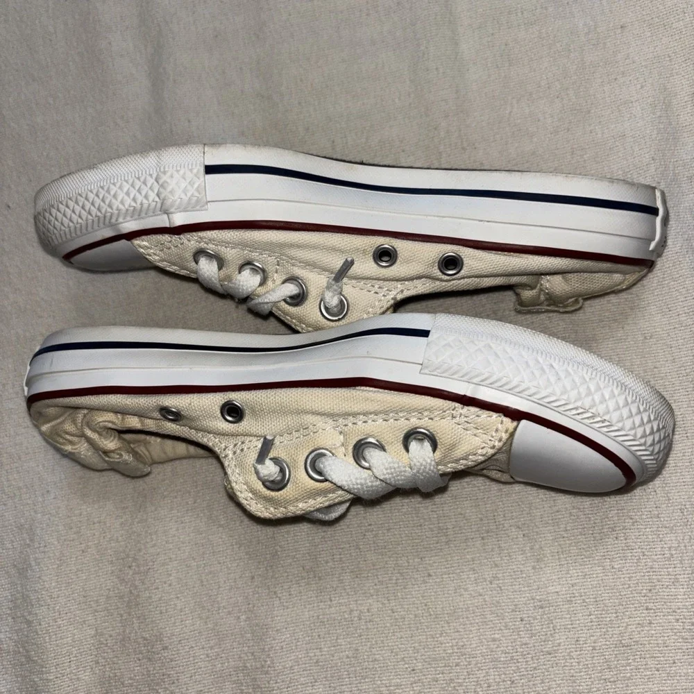 CONVERSE ALL STAR SHORELINE Slip-On White Sneakers‎ Shoe Size 5